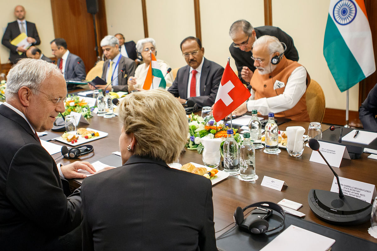 As part of his five-nation-tour, Narendra Modi visited Switzerland on Monday to meet with the Swiss President.