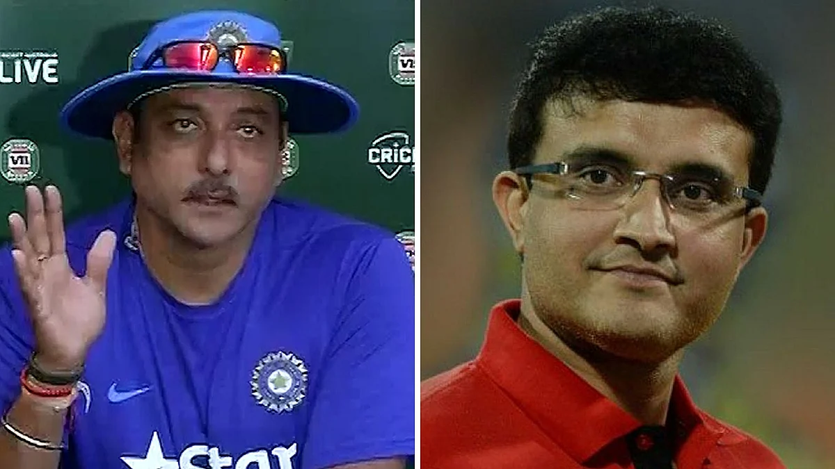 Ravi Shastri (L) and Sourav Ganguly (R). (Photo: ANI/<a href="https://twitter.com/CricWizz">CricWizz Twitter</a>)