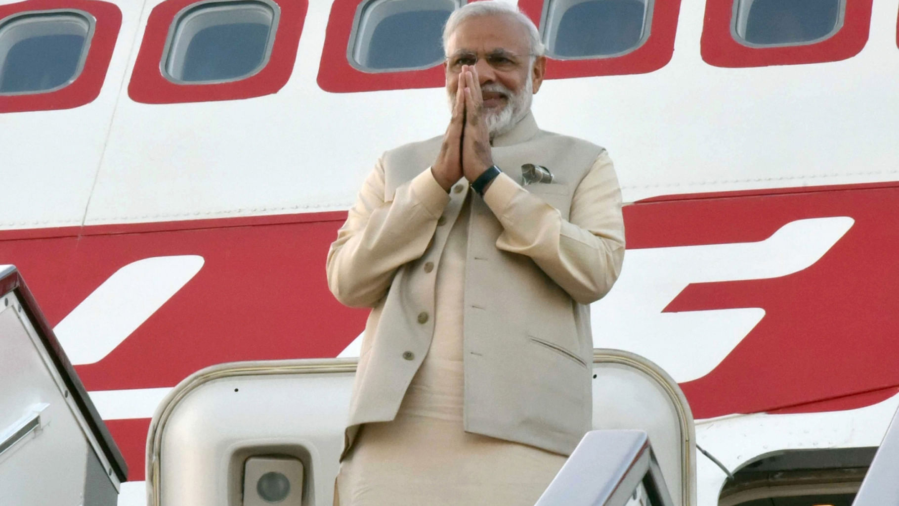 Prime Minister Modi leaves Qatar for Switzerland. (Photo: IANS)