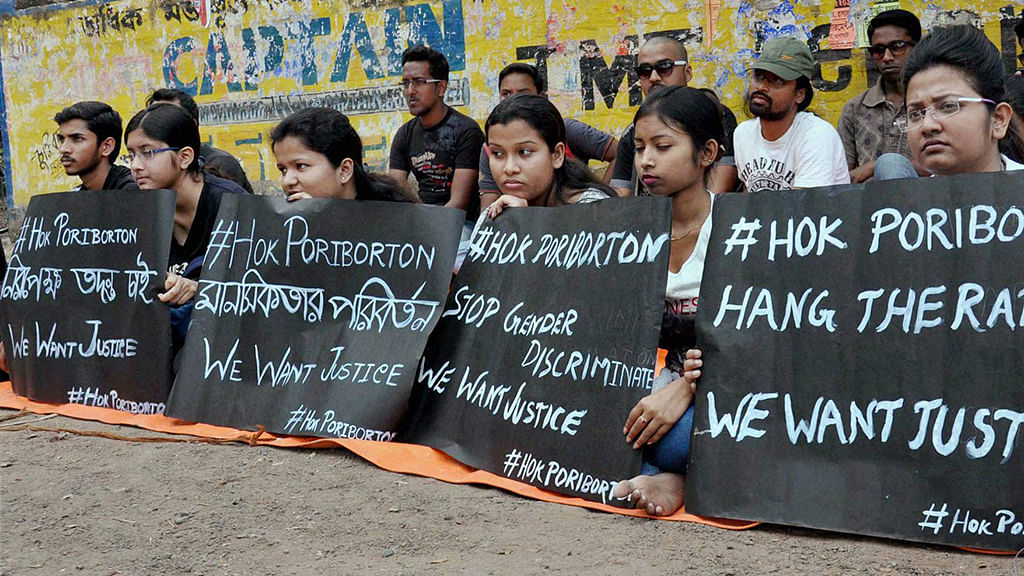 <div class="paragraphs"><p> </p><p>Anti-rape protests held in Kolkata.&nbsp;Image for representational purpose.</p></div>