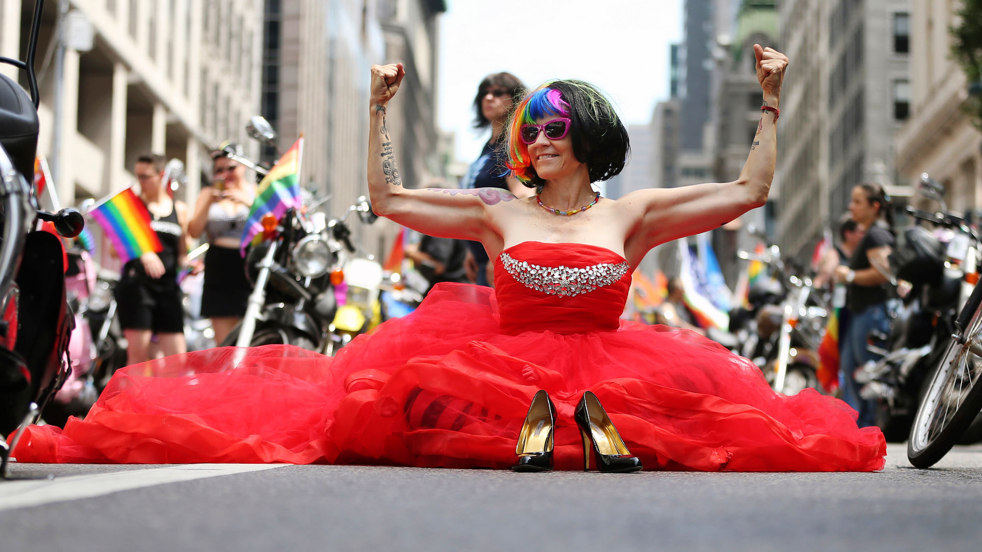 New York celebrates gay pride. (Photo: AP)