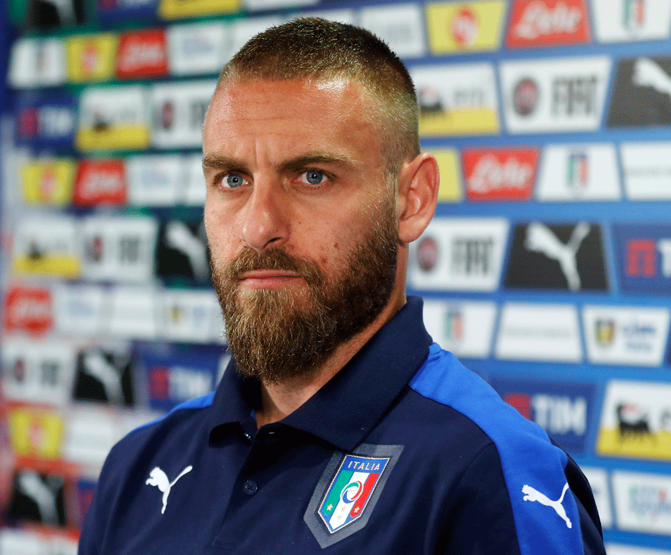 Italian midfielder Daniele De Rossi is likely to miss Euro 2016 quarters against Germany with Candreva, Motta. 