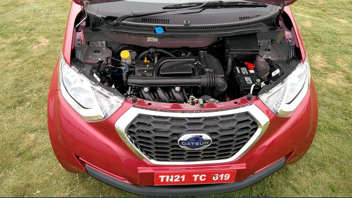 The engine powering the Datsun redi-Go. (Photo Courtesy: MotorScribes)