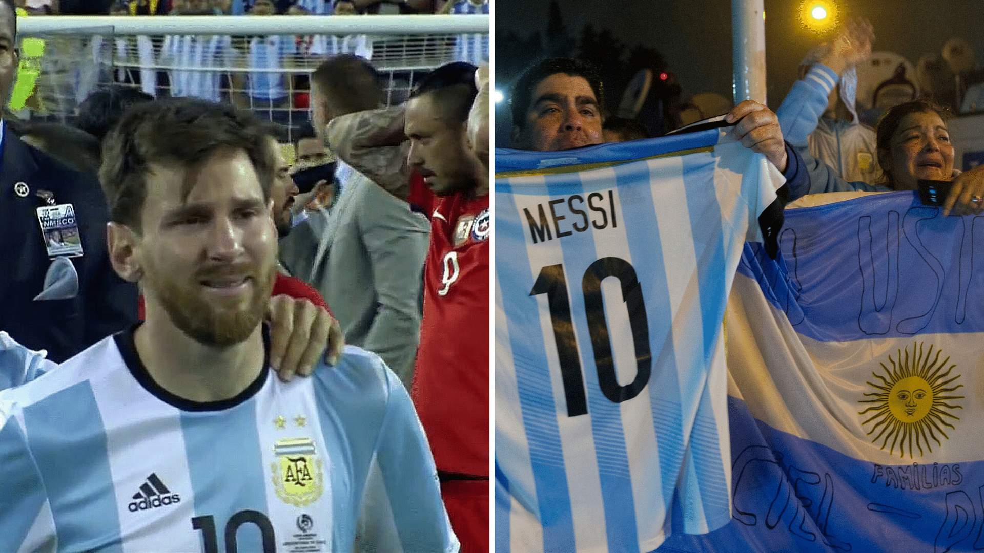 

Fans gathered outside the downtown office of the Argentine Football Association, many torn by Messi’s promised departure. (Photo: AP)