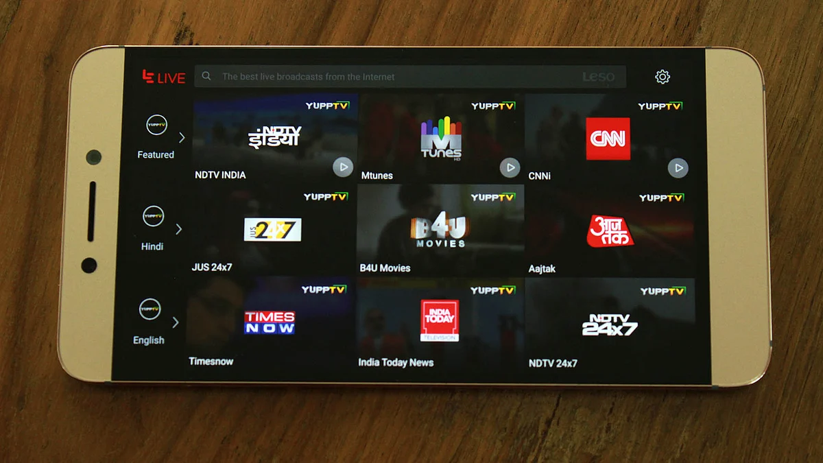 Live TV option is available on the LeEco Le 2. (Photo: <b>The Quint</b>)