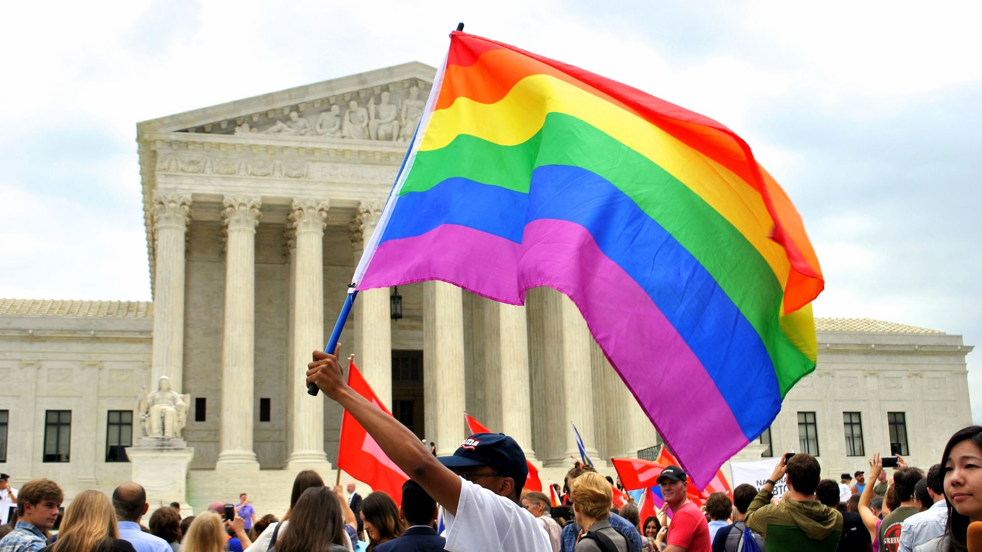 Same-sex marriage supporters celebrating the historic verdict in Washington, D.C. (Photo: Anita Komuves)
