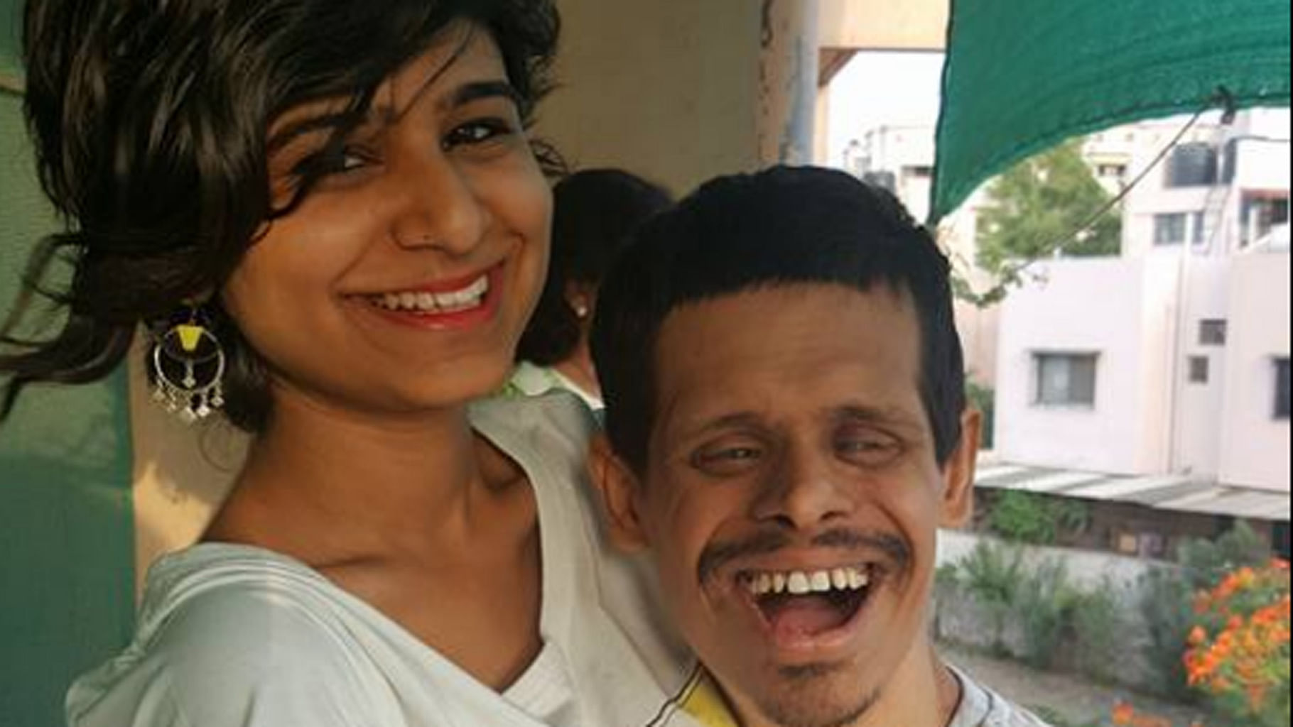 Radhika Radhakrishnan with her brother. (Photo: Facebook)