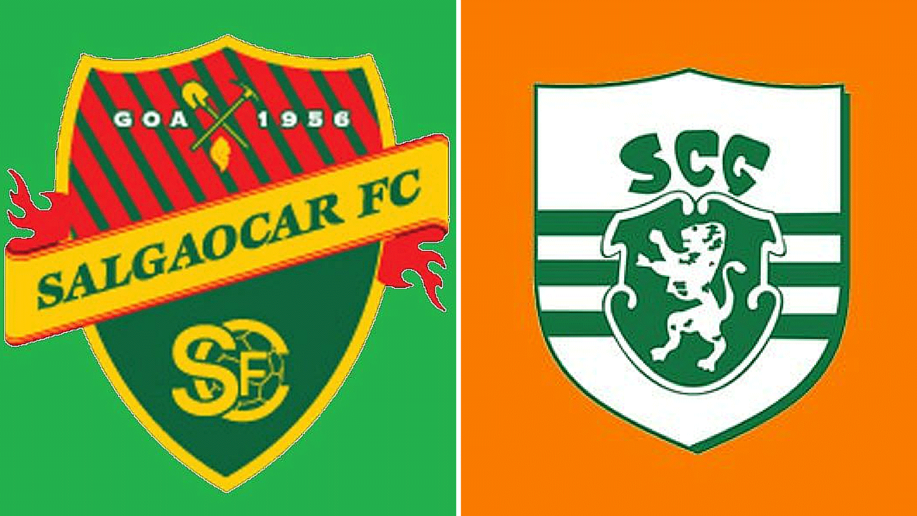 Logos of Salgaocar (L) and Sporting Club de Goa. (Photo Courtesy: Facebook/ Salgaocar FC, Sporting Clube de Goa)