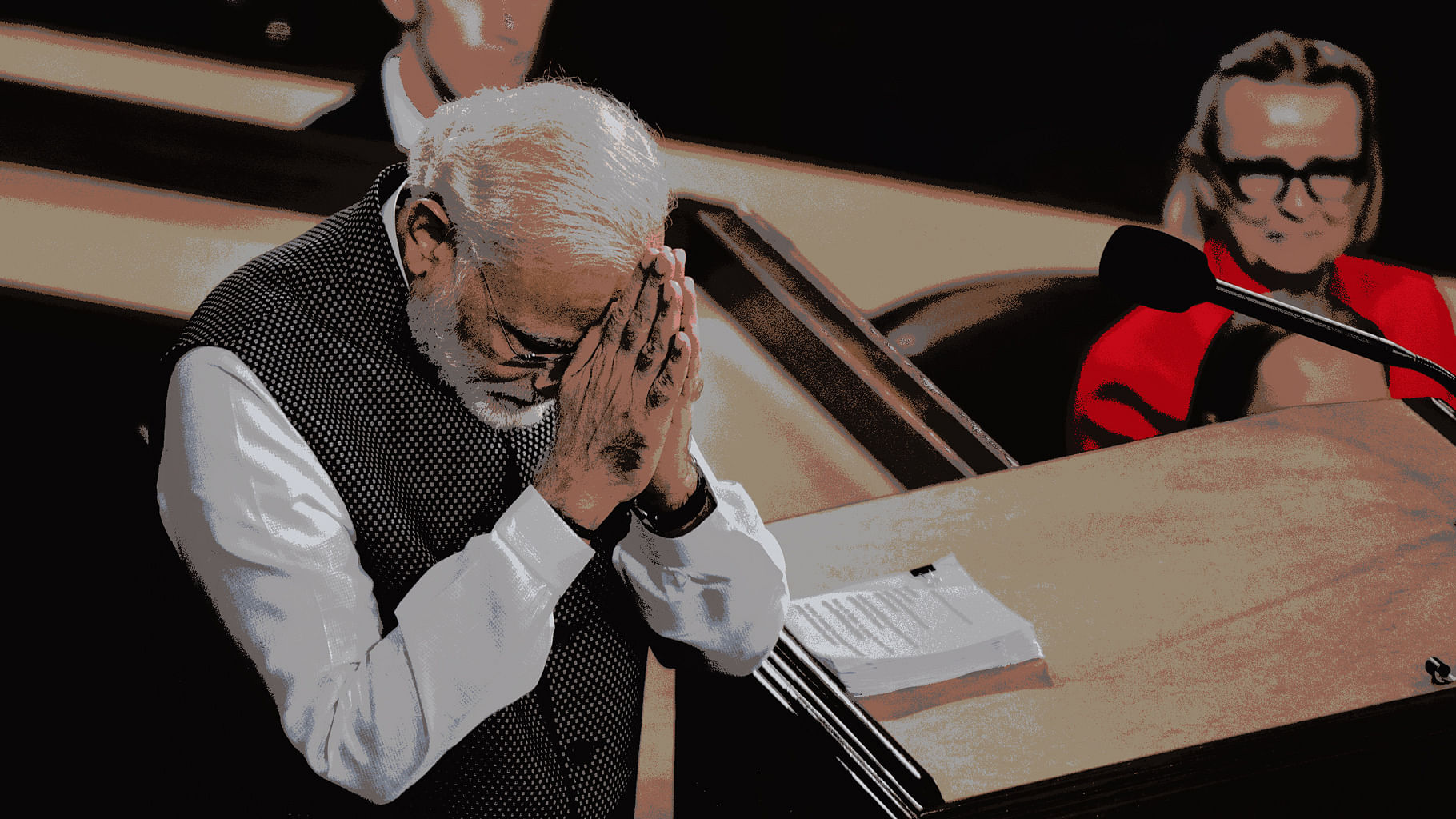 Indian Prime Minister Narendra Modi as he is applauded during his address to a joint meeting of Congress on Capitol Hill in Washington, Wednesday, 8 June 2016. (Photo: AP)