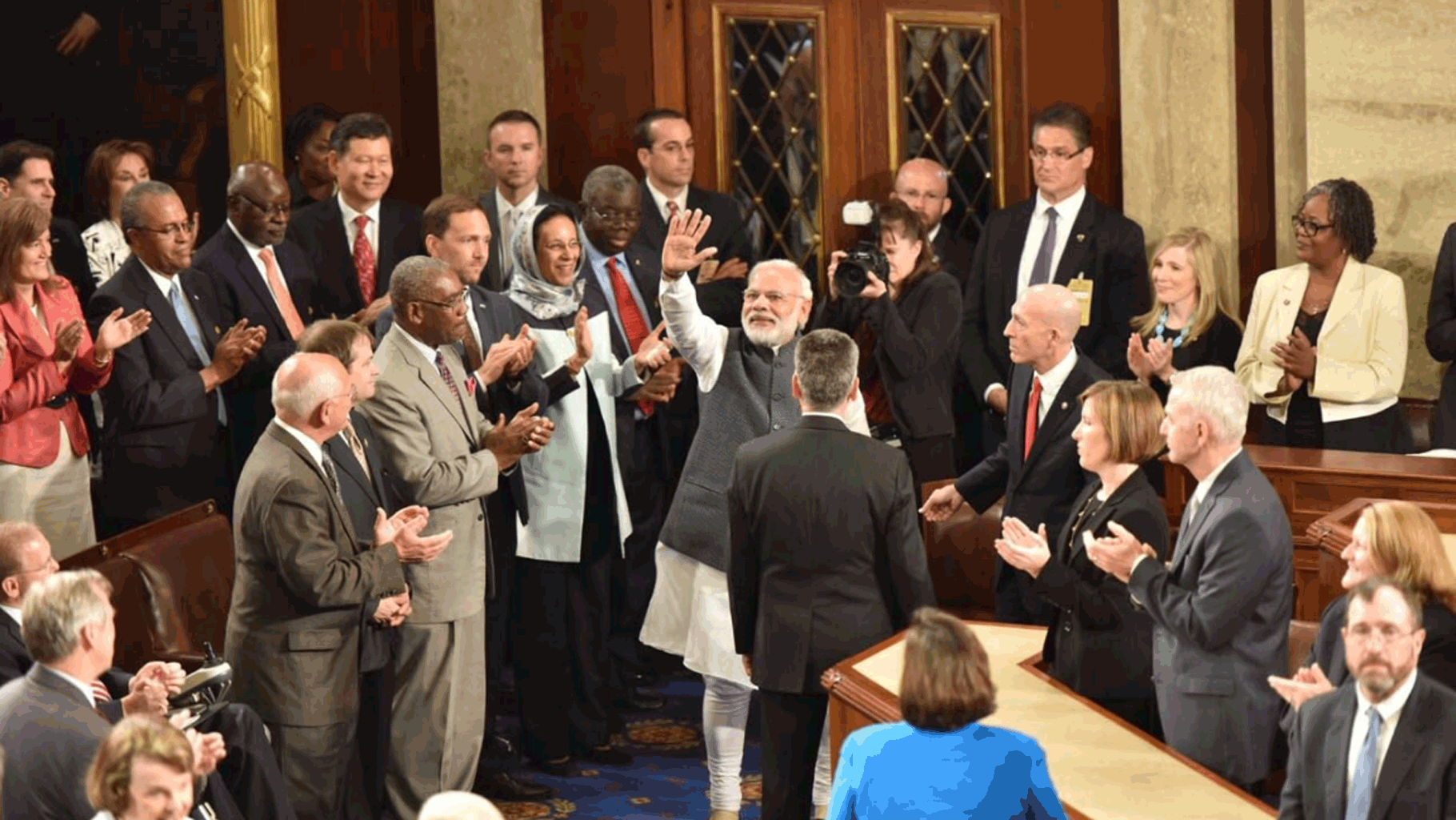 Narendra Modi Adressing US Congress. (Photo Courtesy: <a href="https://twitter.com/narendramodi/status/740587219803594752">Twitter</a>)