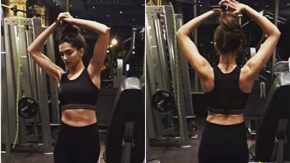 Deepika and her awesome workout. (Image Source: Instagram/<a href="https://www.instagram.com/p/BGFhxVBwunB/?taken-by=yasminkarachiwala">Yasmin Karachiwala</a>)