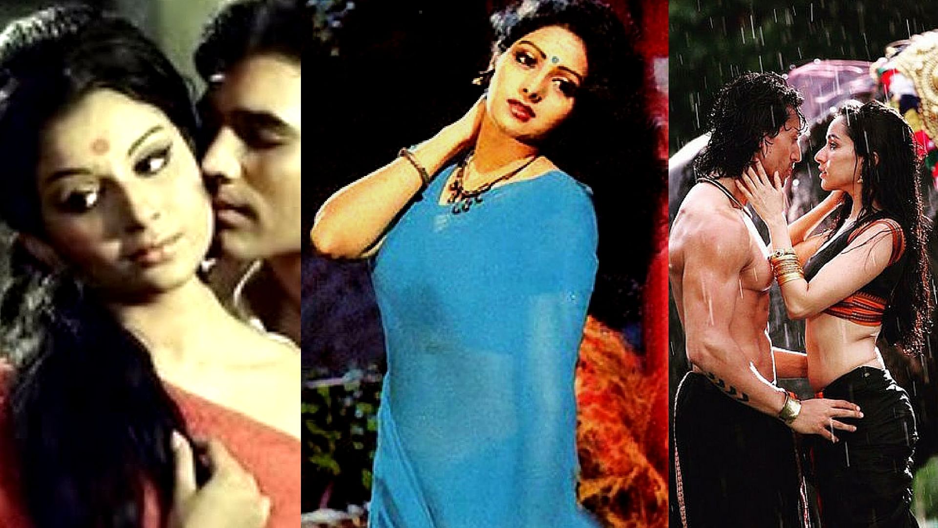 Sharmila Tagore in <i>Aradhana</i>, Sridevi in <i>Mr India</i>, and Shraddha Kapoor in  <i>Baaghi.</i>