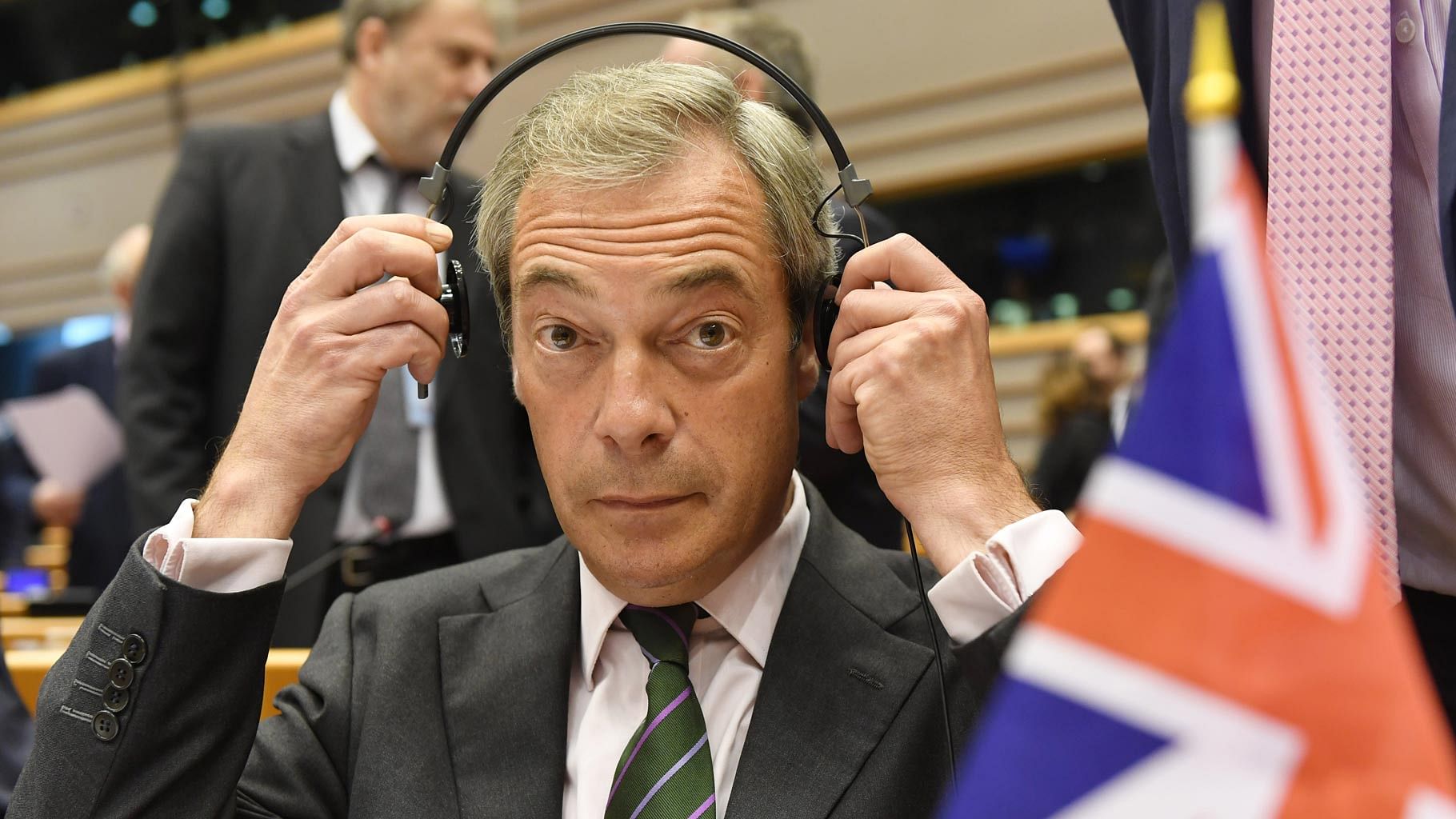 Leader of the UKIP Nigel Farage during a special session of European Parliament in Brussels on 28 June. (Photo: AP)
