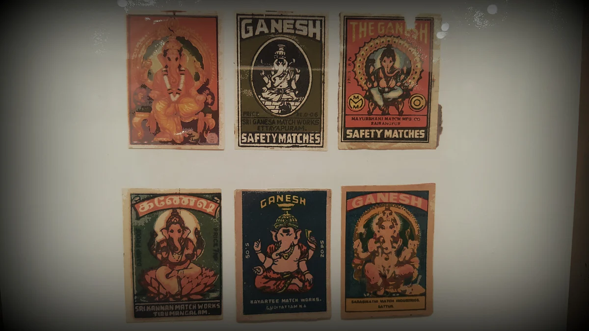 Ganesha covers on matchboxes. (Photo: <b> The Quint)</b>