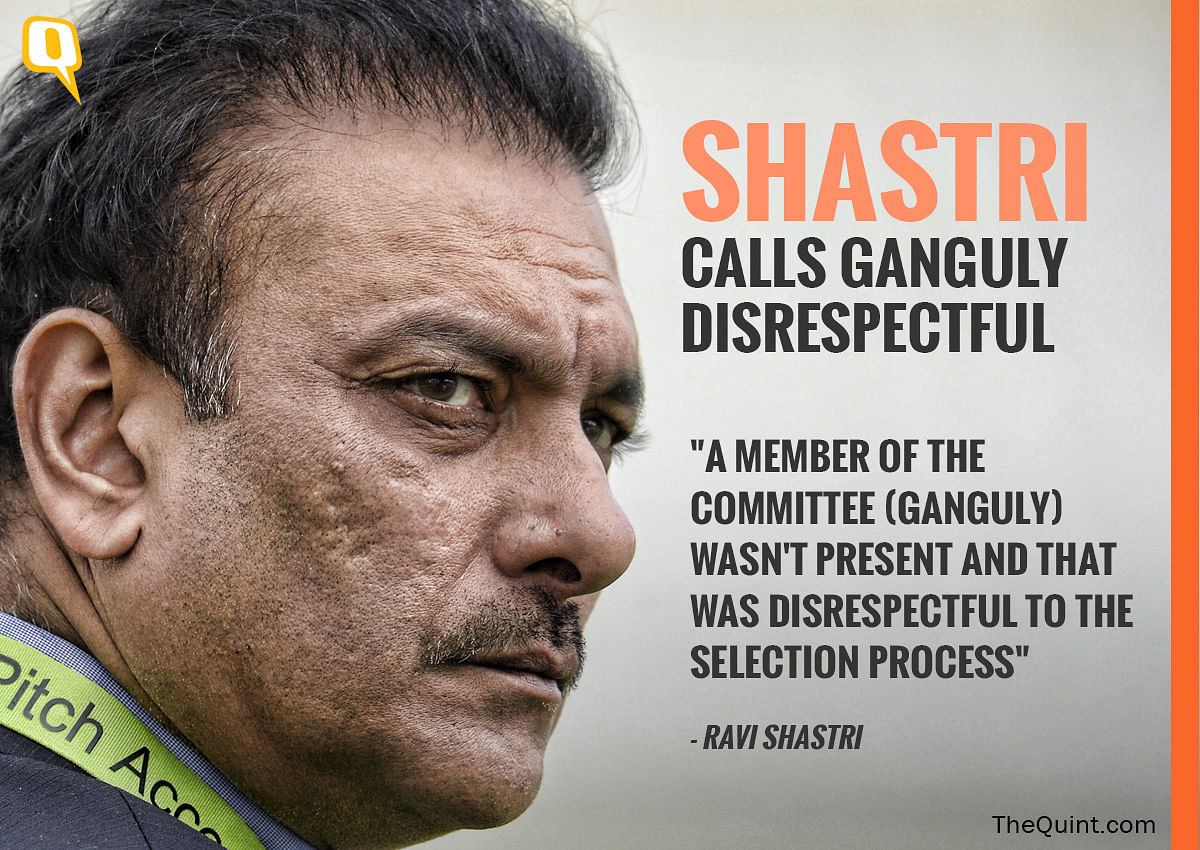 In the wake of the rift between Sourav Ganguly and Ravi Shastri, Chandresh Narayanan comments on the war of words.