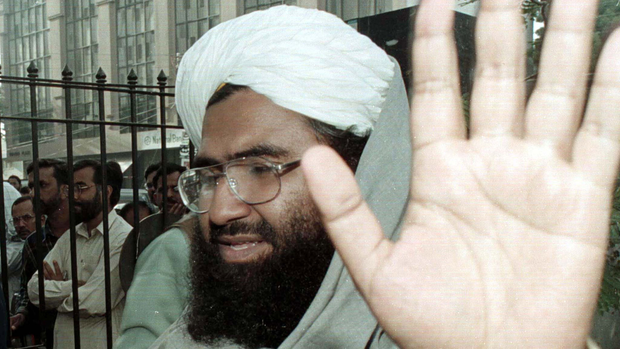 File photo of Maulana Masood Azhar, current JeM chief, soon after his release by the Indian government. (Photo: Reuters)