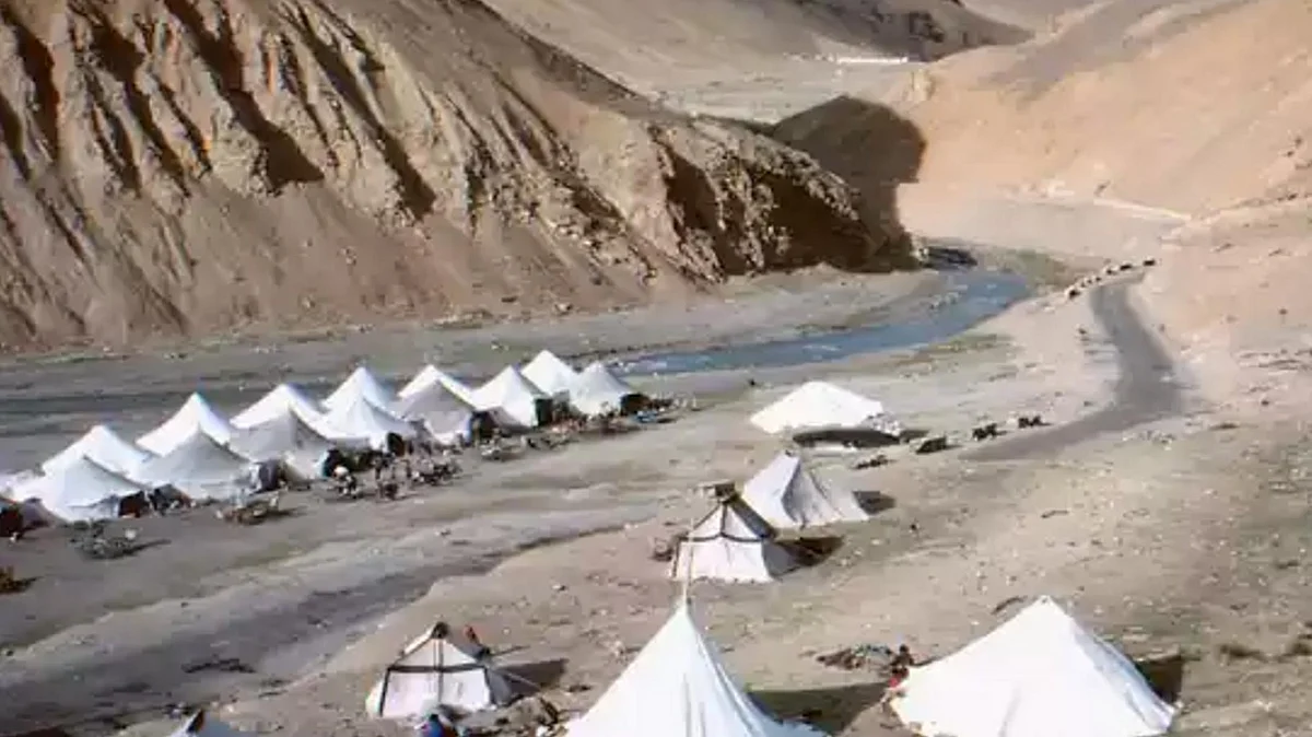 The Paang campsite and tented ‘bed & breakfast’ lodges run by Tibetan nationals. (Photo: Satya Rao Komanna/<b>The Quint</b>)