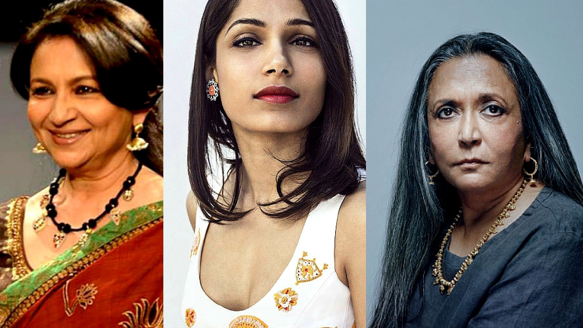 Sharmila Tagore, Freida  Pinto and Deepa Mehta have  been chosen to be members  of the Oscar Academy (Photo courtesy: Instagram/ freidapinto, Twitter/ <a href="https://twitter.com/search?f=images&amp;vertical=default&amp;q=deepa%20mehta&amp;src=typd">@agotoronto</a>/ <a href="https://twitter.com/search?f=images&amp;vertical=default&amp;q=sharmila%20tagore&amp;src=tyah">@charka_</a>)