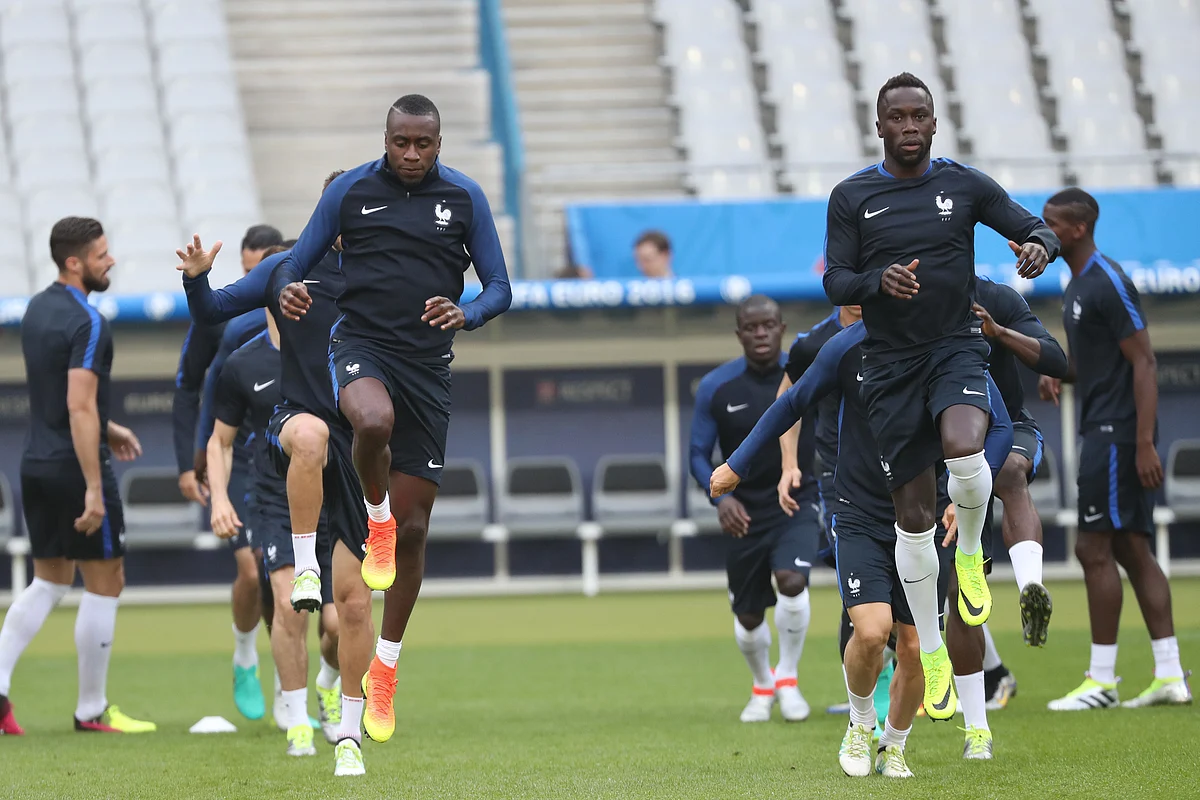 France’s players participate in a training session. (Photo: AP)