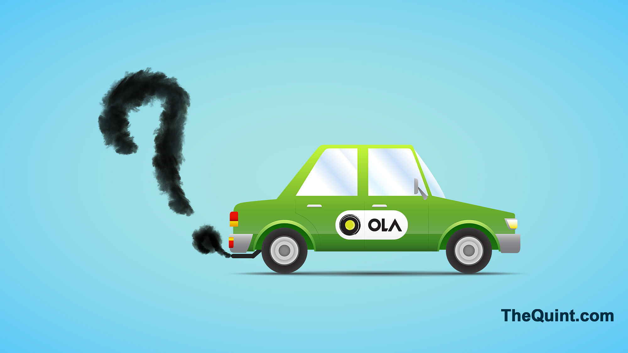 Is Ola really cutting down India’s carbon emissions? (Image: Hardeep Singh/<b>The Quint</b>)