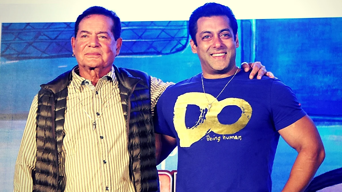 Salim Khan with son Salman.