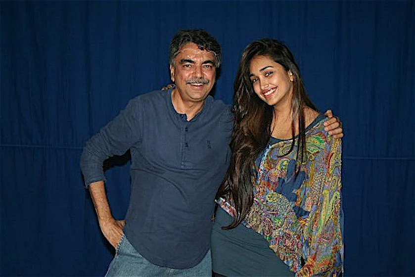 Jiah Khan with Khalid Mohamed. 