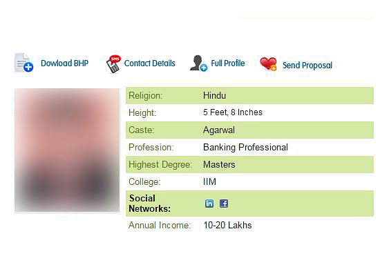 Matrimonial websites say they focus education and ‘modern’ values. Curiously enough, these also include caste. 