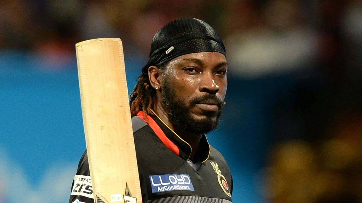 Chris Gayle during a T20 match in Bengaluru. (Photo: IANS)