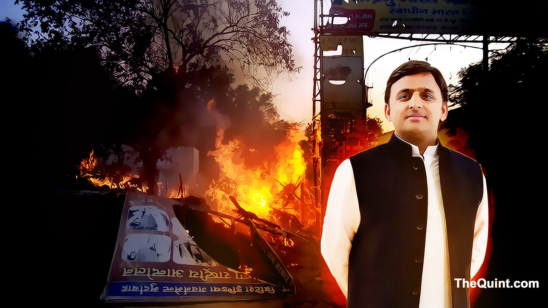 Uttar Pradesh Chief Minister Akhilesh Yadav said that the strictest action would be taken against the culprits and the guilty would be brought to justice. (Photo: <b>The Quint)</b>