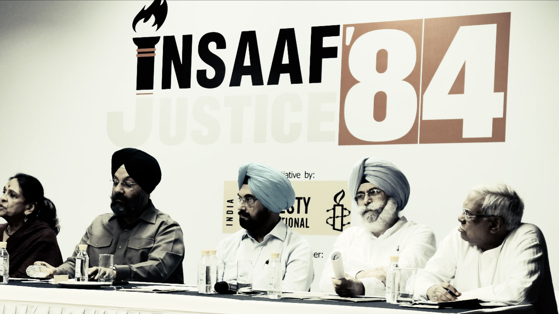 Amnesty India launches Insaaf 84 after 32 years (Photo: Altered by The Quint)