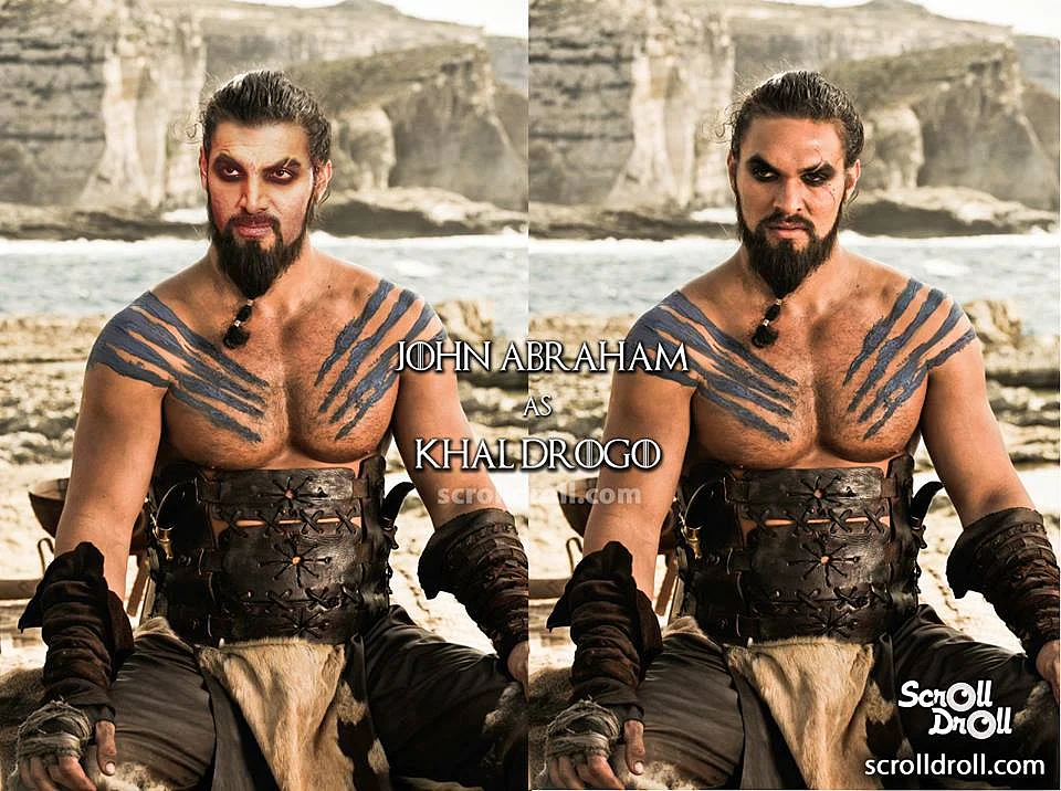John Abraham as Khal Drogo. (Photo Courtesy: Facebook/<a href="https://www.facebook.com/media/set/?set=a.1709635029301604.1073741888.1512912428973866&type=3">ScrollDroll</a>)