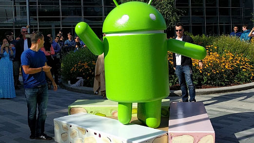 Android N revealed in all its glory at the Google headquarter. (Photo: Twitter @<a href="https://twitter.com/Android">Android</a>)