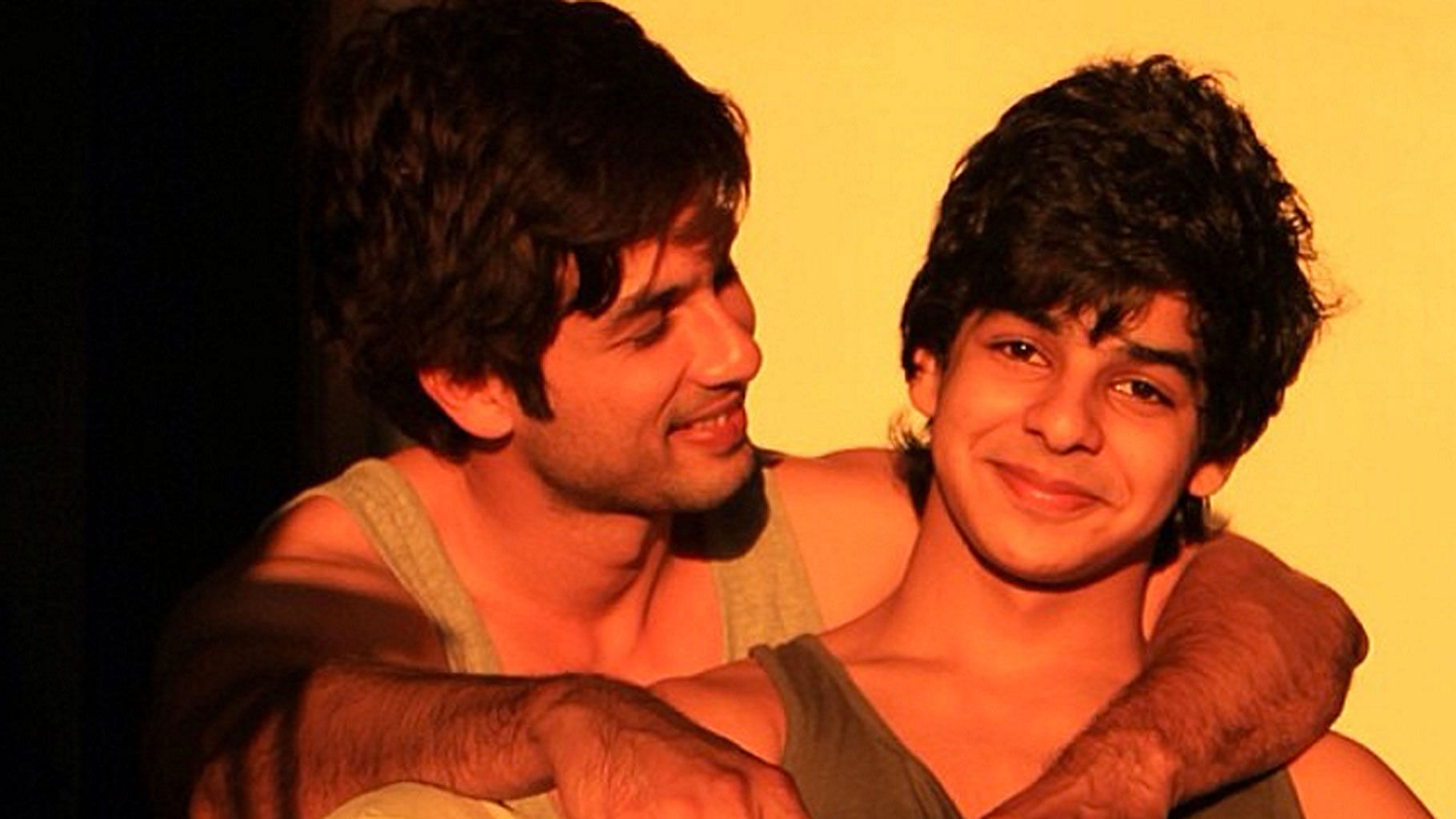Shahid Kapoor with little brother Ishaan Khatter 