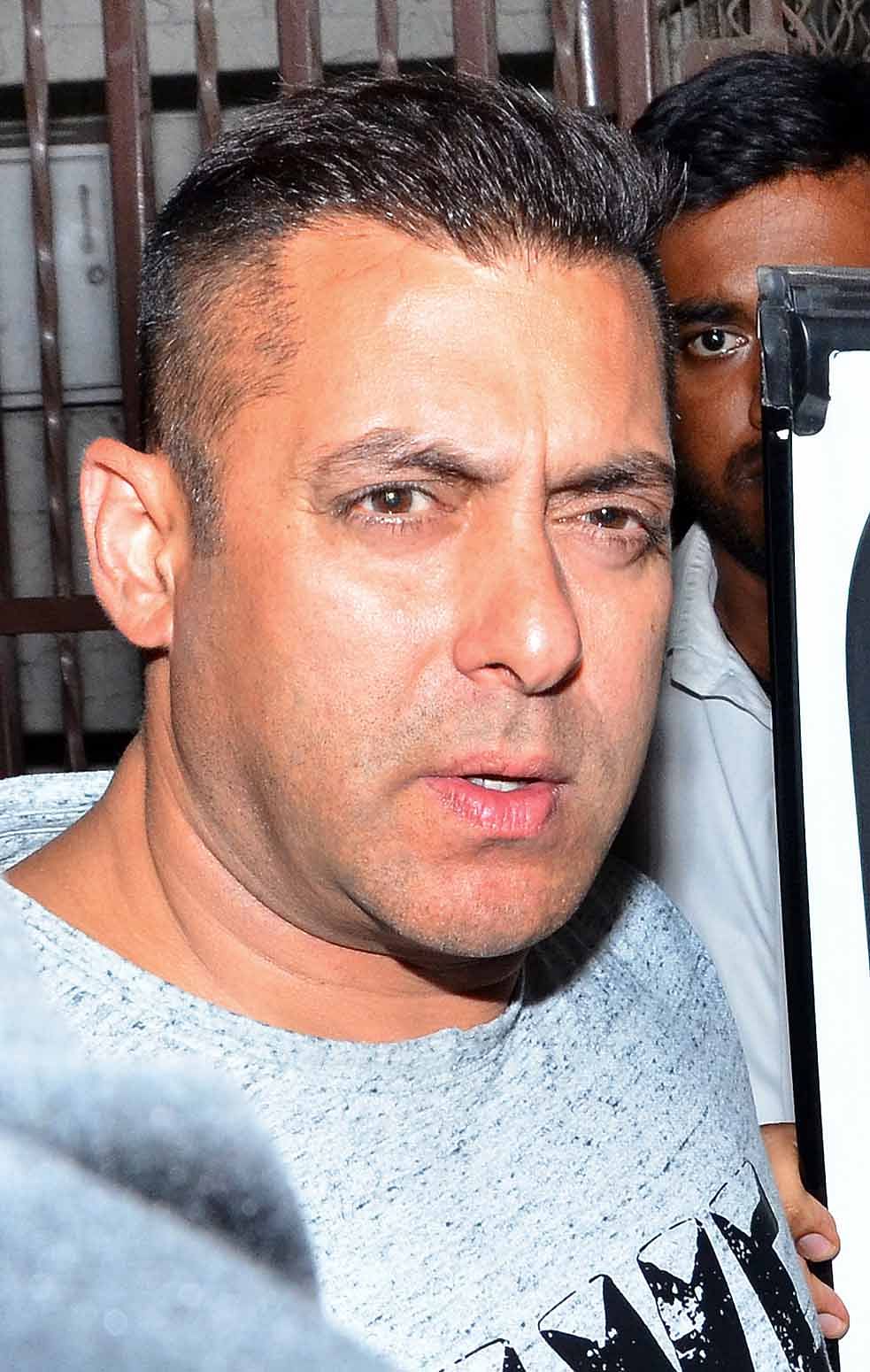 A not-so-happy Salman Khan was spotted at Shankar Ehsaan Loy’s studio.