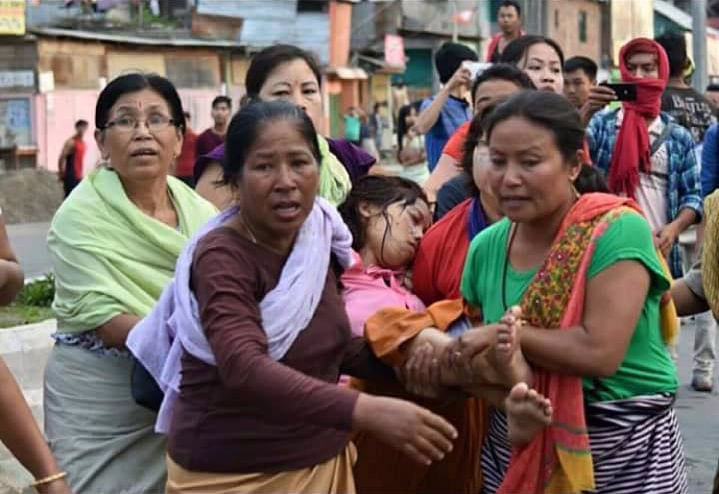 A compilation of moving pictures of Manipuri women and students standing up to the government.