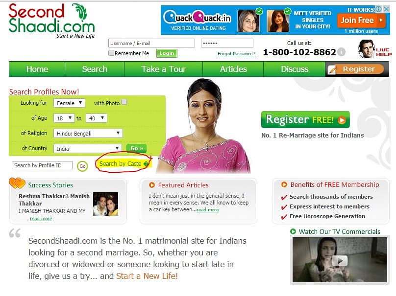 Matrimonial websites say they focus education and ‘modern’ values. Curiously enough, these also include caste. 