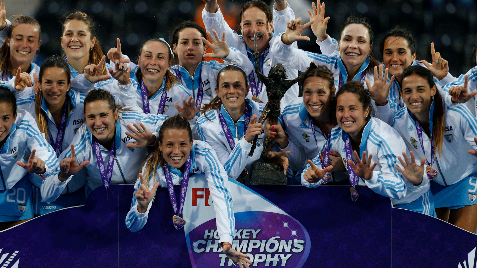 Argentina’s field hockey team beat Netherlands to win the FIH Women’s Champions Trophy in London. (Photo: AP)