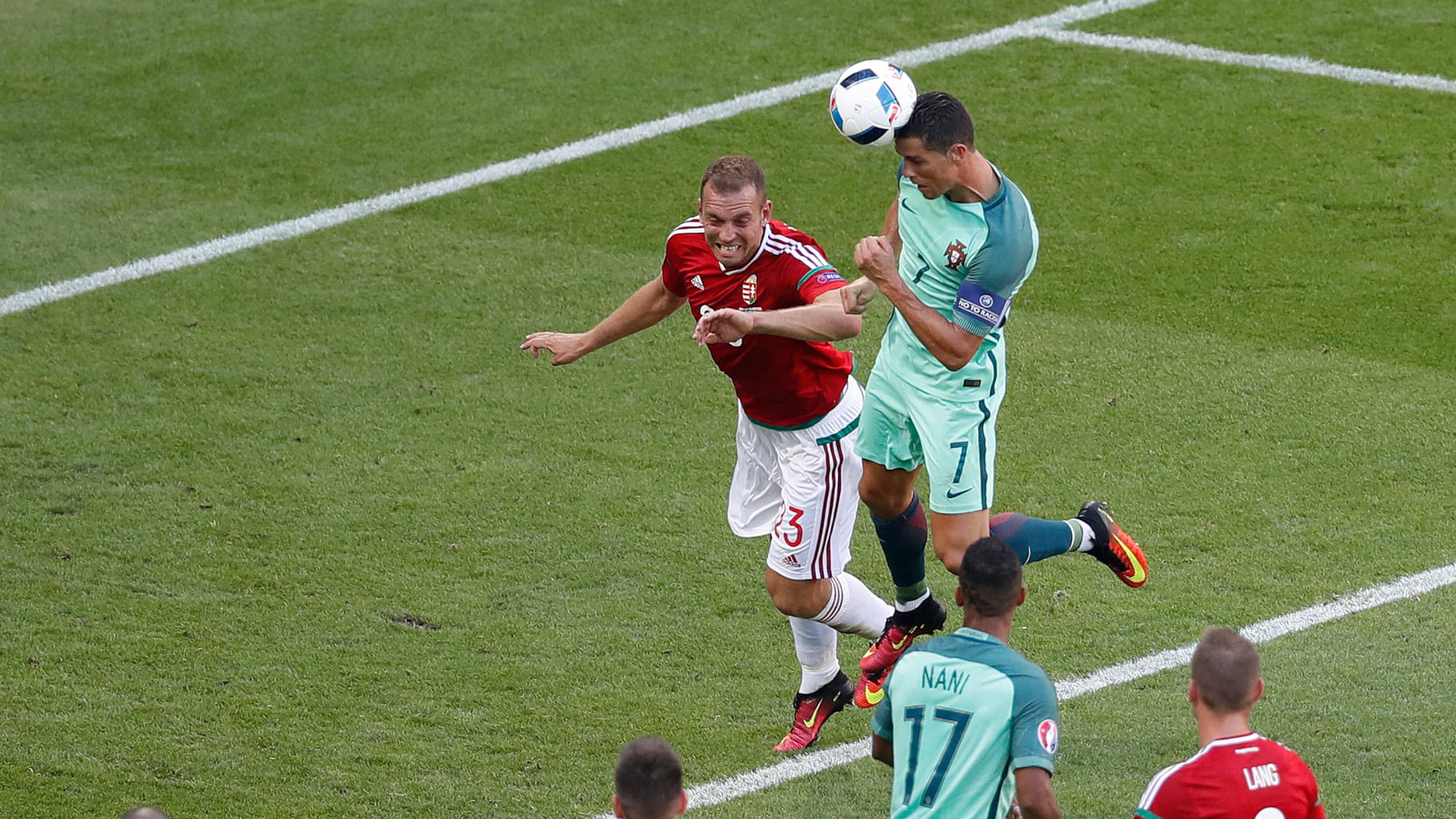 Cristiano Ronaldo scored two goals to bring Portugal on level terms with Hungary. (Photo: AP)