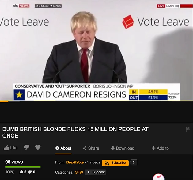 Boris Johnson’s speech that was uploaded. (Photo: Screenshot)