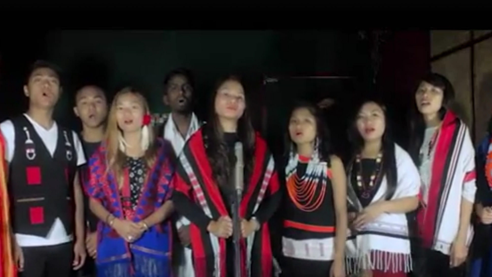 A Naga band performing Atif Aslam’s <i>Jeena Jeena</i>. (Photo Courtesy: <a href="https://www.facebook.com/Voice-of-Nagaland-521521477964915/timeline">Facebook/Voice of Nagaland</a>)