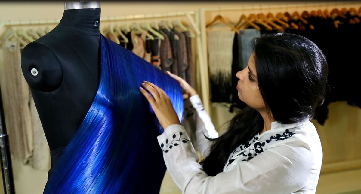 

We caught up with the designer behind Sonam’s saree and also received a sneak peak into its design process.