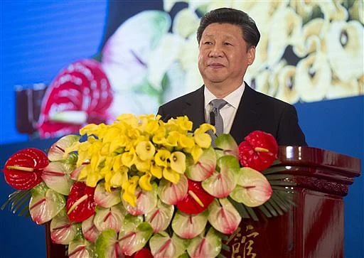 Chinese President Xi Jinping speaking during an opening session in Beijing on 6 June. ( Photo: AP)