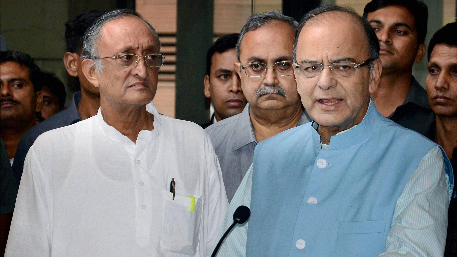 

Union Finance Minister Arun Jaitley briefing the media during inauguration of GST meeting  in Kolkata in 2016. (Photo: PTI)