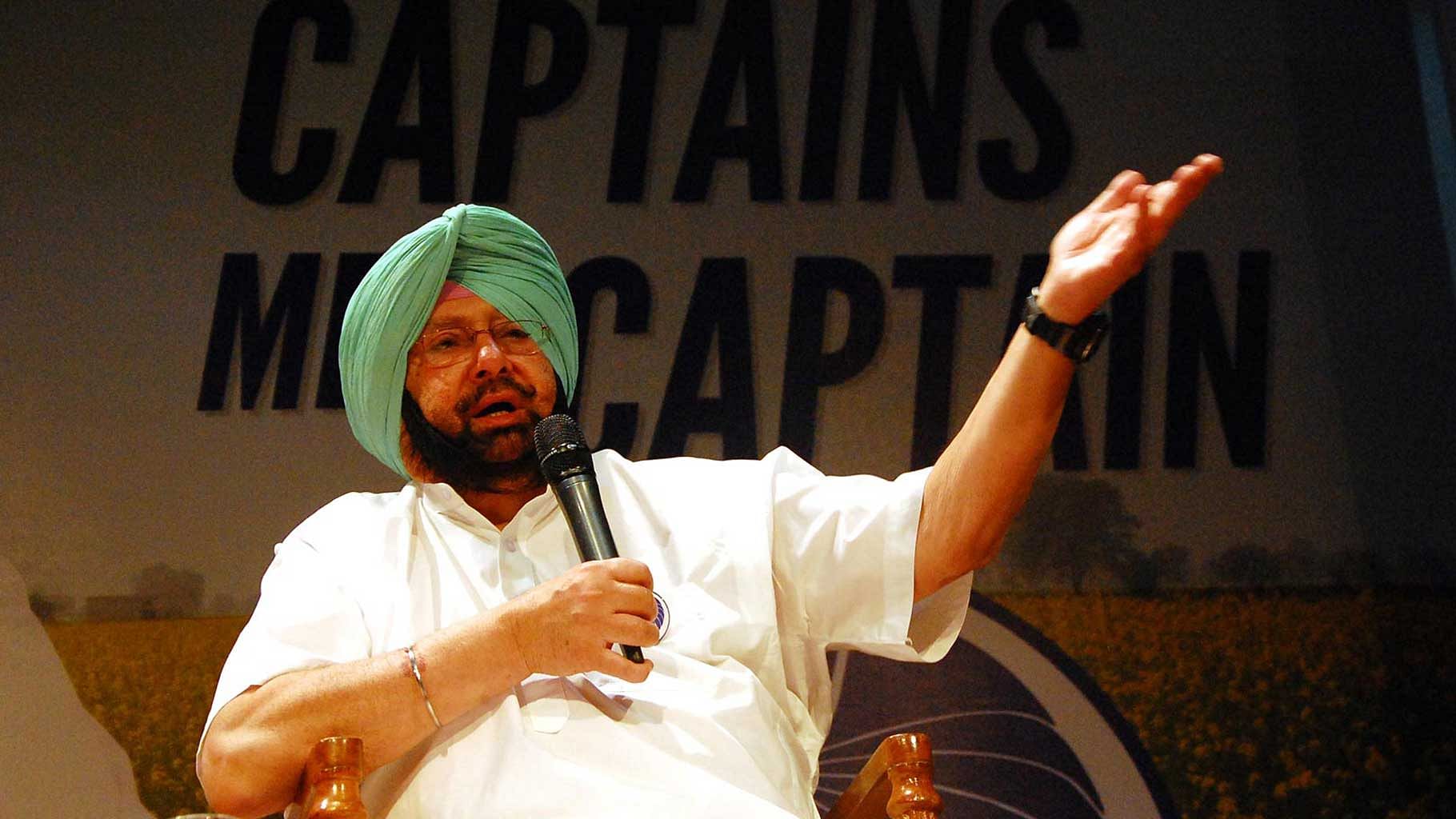 Congress member Captain Amrinder Singh at the event in Chandigarh on Sunday, 29 May 2016. (Photo Courtesy: IPAC)