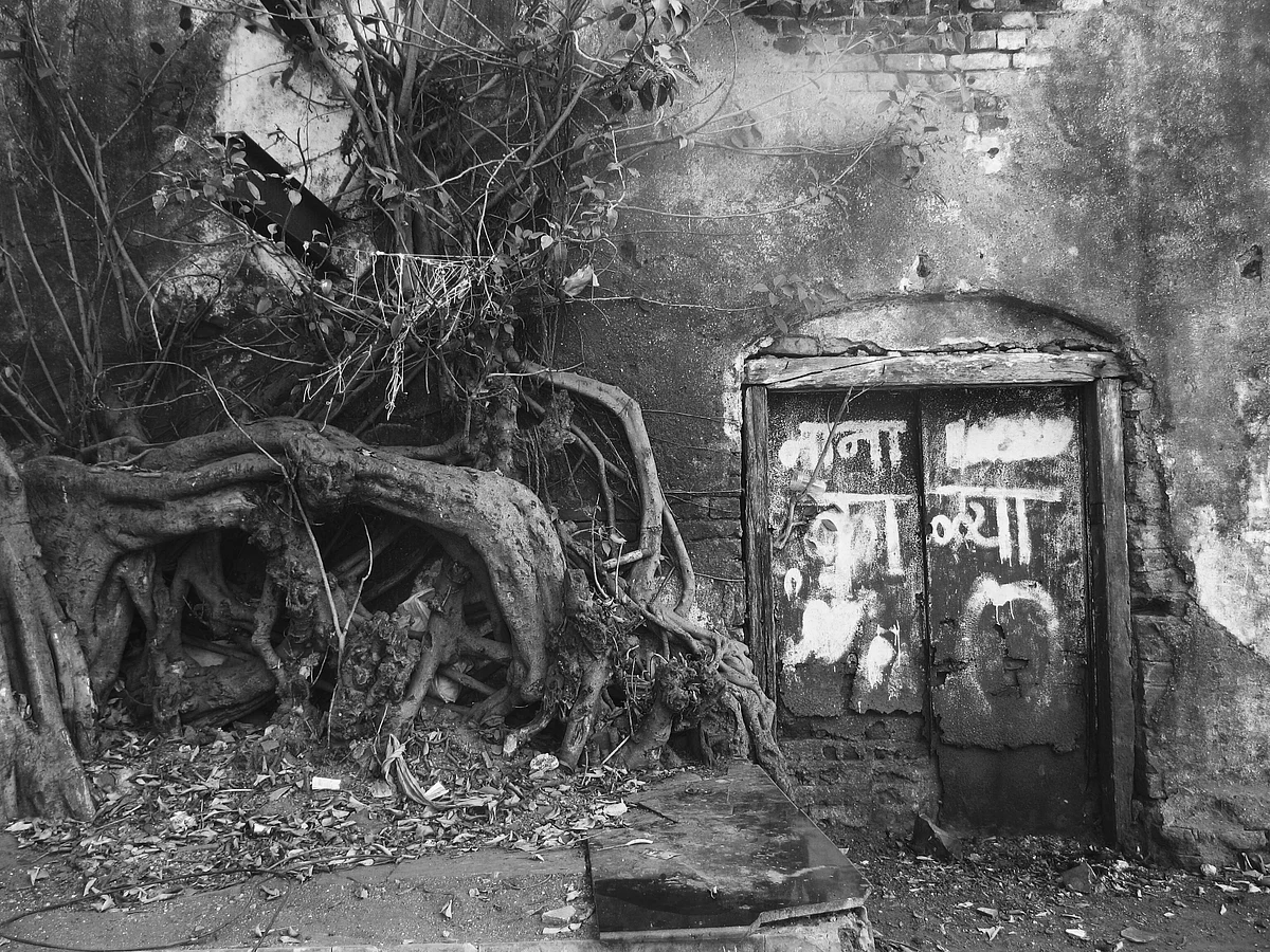 The mill culture of its past has shaped Mumbai irrevocably. Here is an abandoned mill compound in Lalbaug in Mumbai. (Photo: <b>The Quint</b>/Maanvi)