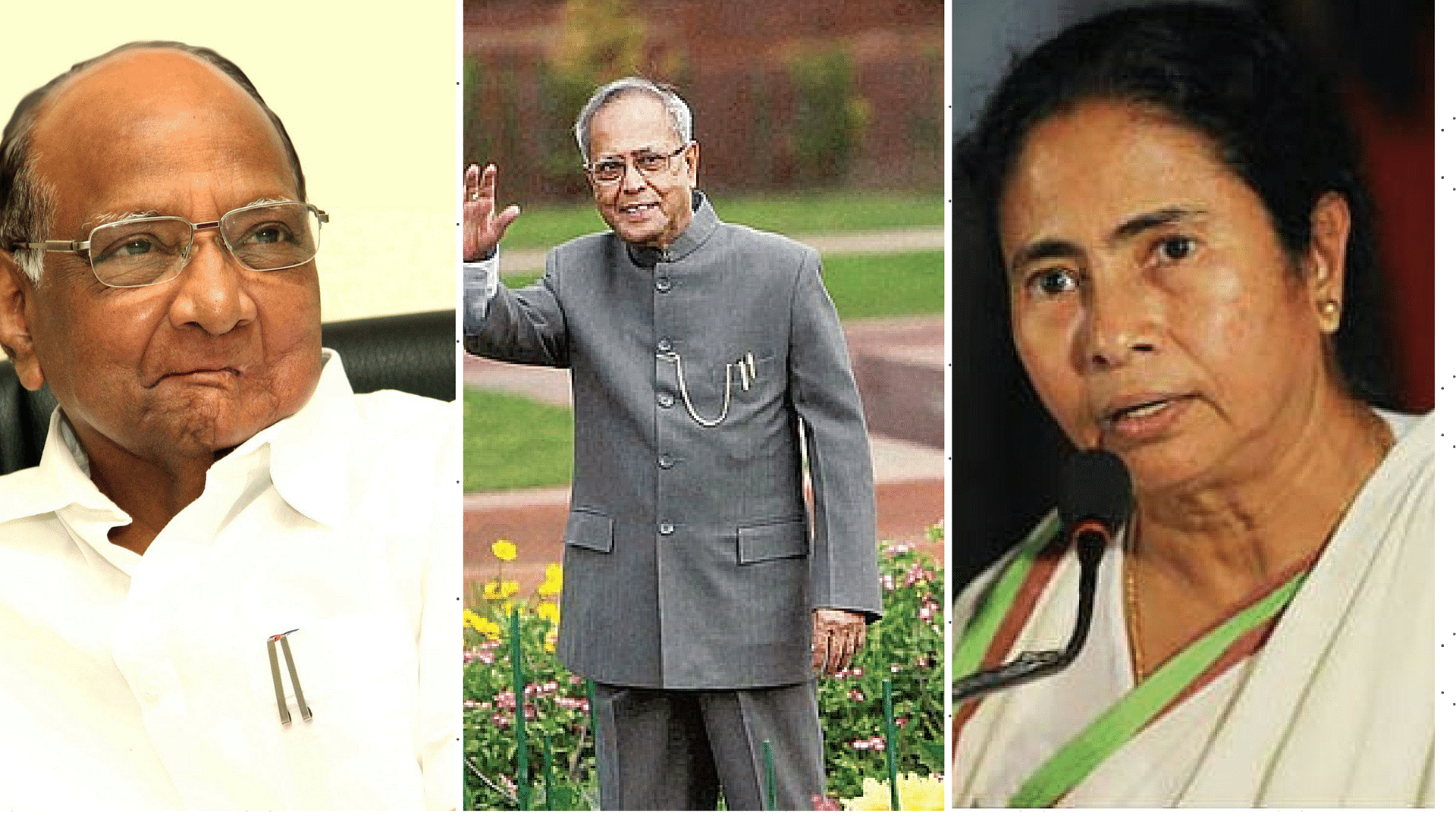 NCP chief Sharad Yadav, President Pranab Mukherjee and West Bengal CM Mamata Banerjee left Congress at one point or the other. (Photo: <b>The Quint</b>)