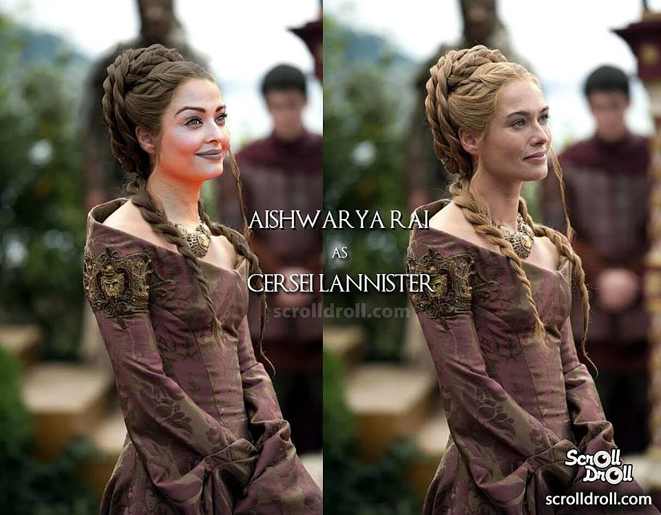 Aishwarya Rai Bacchan as Cersei Lannister. ( Photo Courtesy: Facebook/<a href="https://www.facebook.com/media/set/?set=a.1709635029301604.1073741888.1512912428973866&type=3">ScrollDroll</a>)