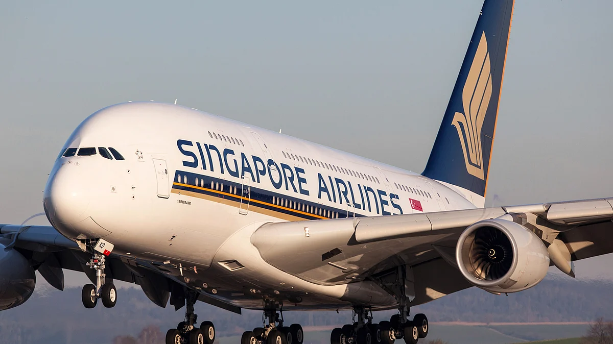 An Airbus A380 as part of Singapore Airlines’ troupe. 