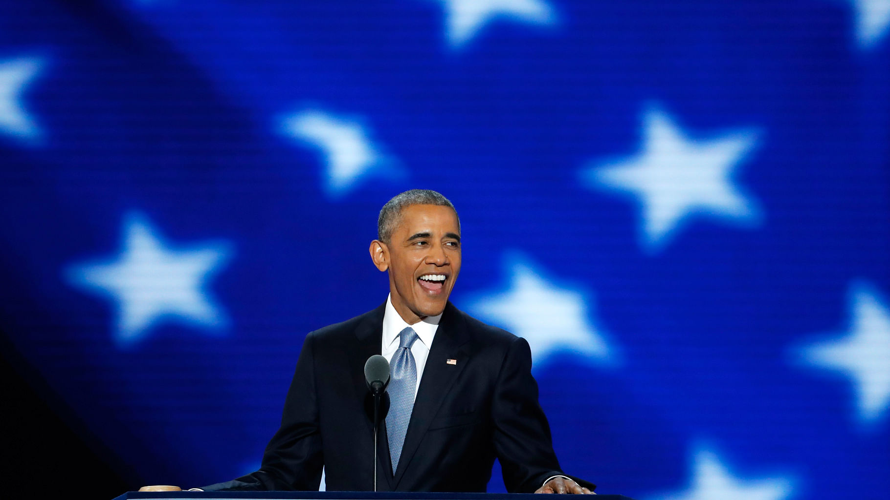 

US President Barack Obama speaking at the Democratic National Convention in Philadelphia. (Photo: AP)