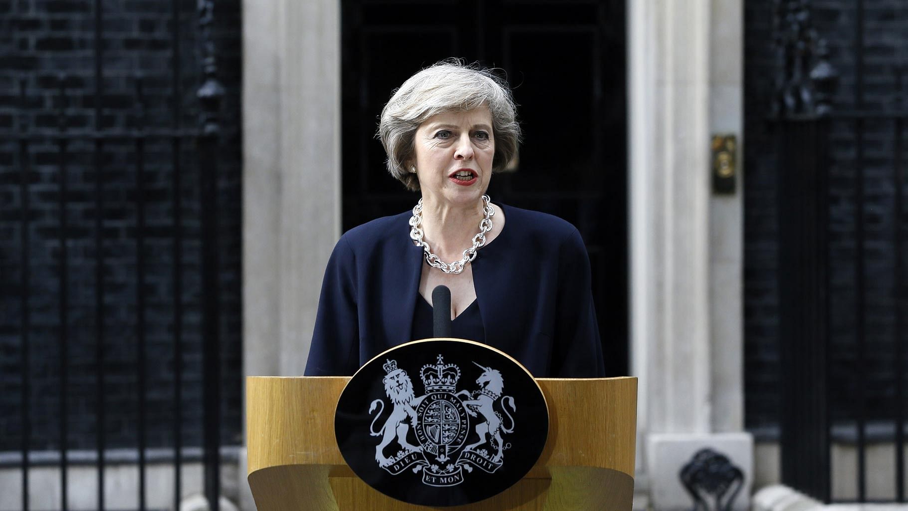 File photo of British Prime Minister Theresa May.